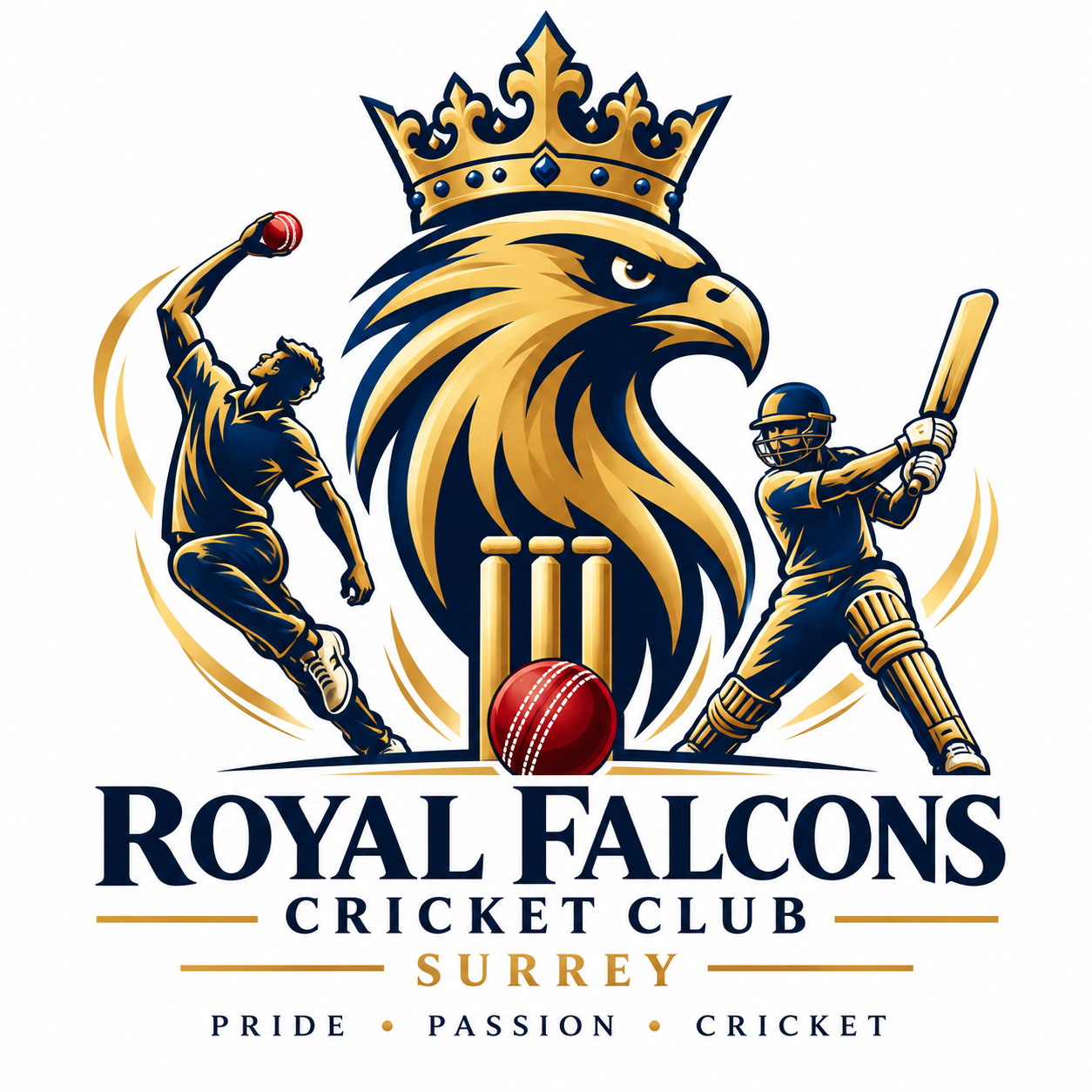 Royal Falcons Cricket Club official crest